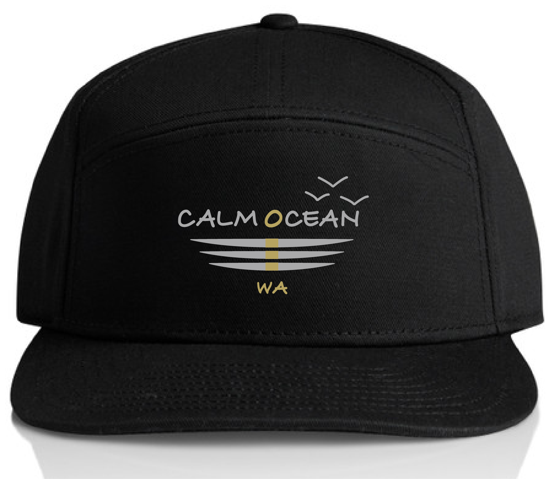7 Panel Hat Logo Gold