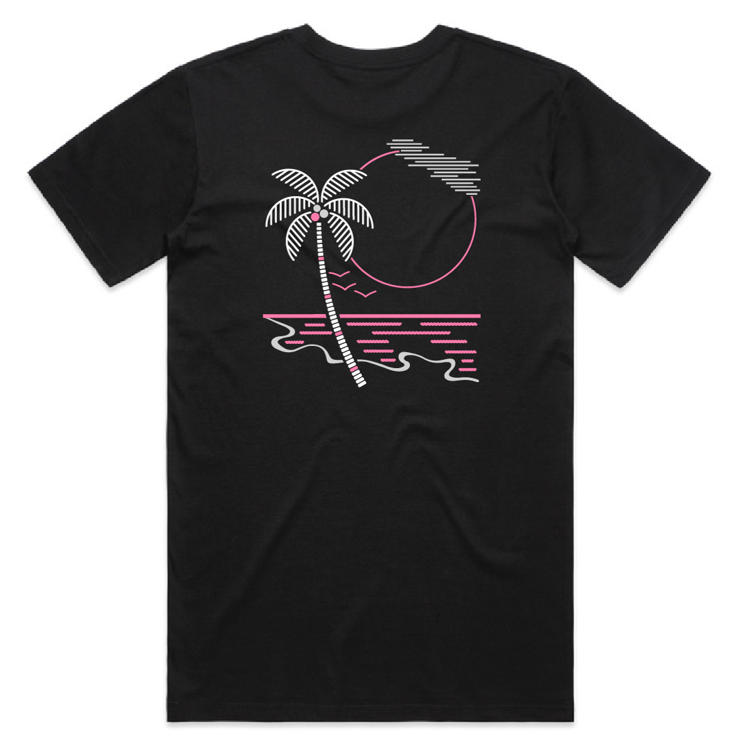 Short Sleeve Tee Shirt Waves Design