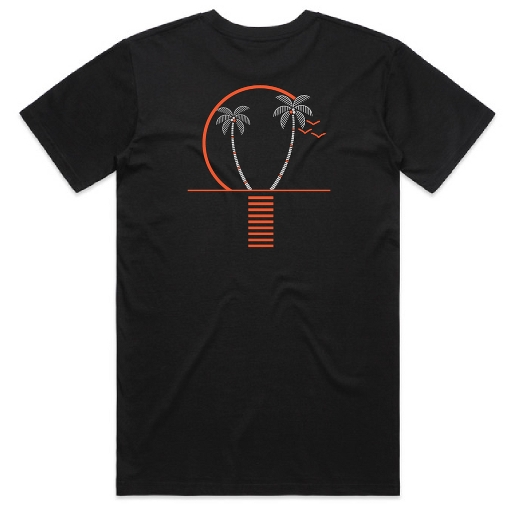 Short Sleeve Tee Shirt Half Moon Design