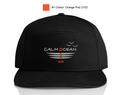 7 Panel Hat Logo Orange on Black