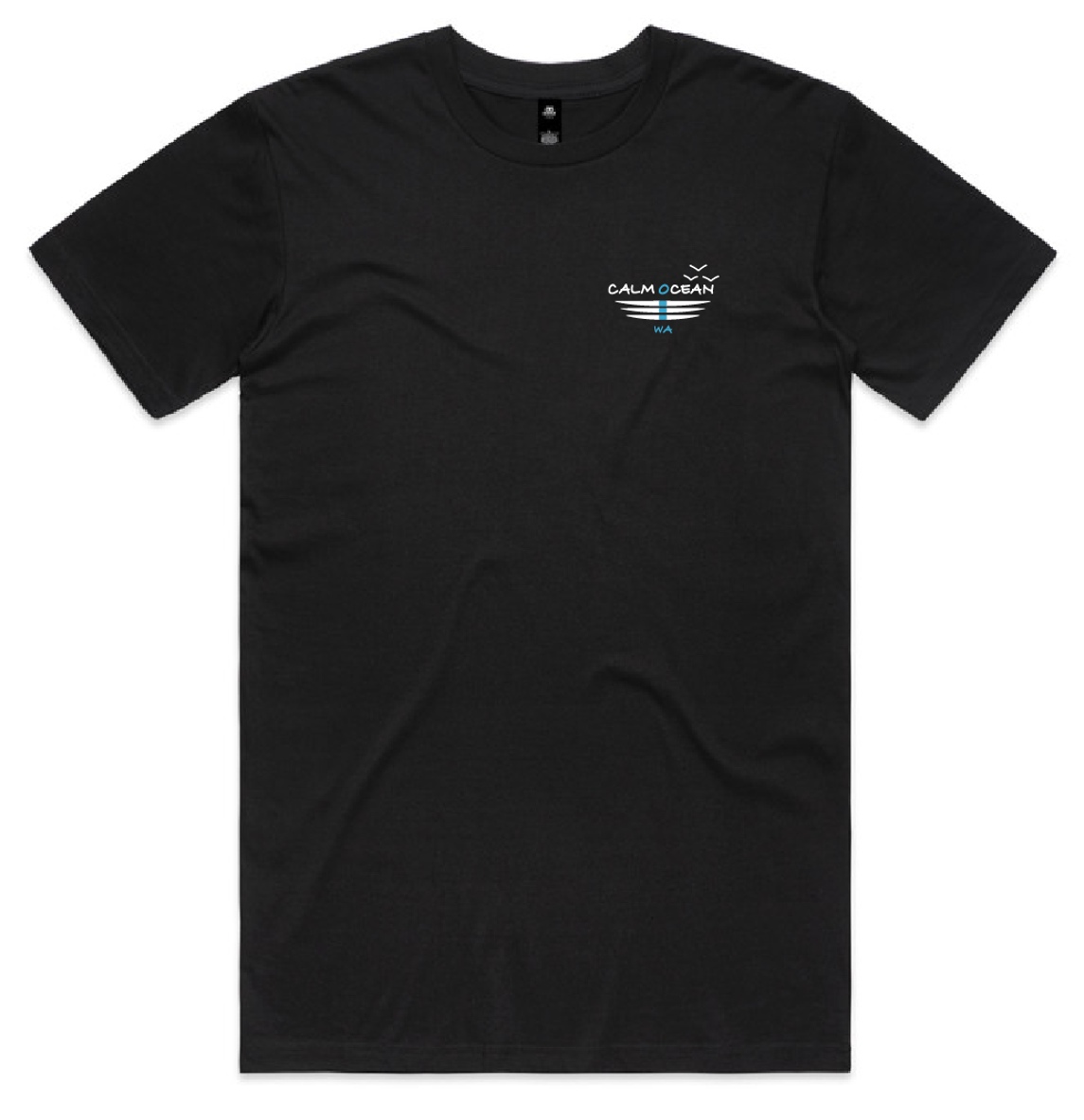 Short Sleeve Tee Shirt - Waves Design in Blue